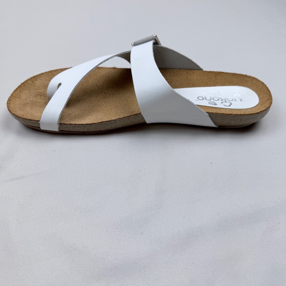 Yokono Ibiza-013 leather mule sandal in white - Picture 4 of 10